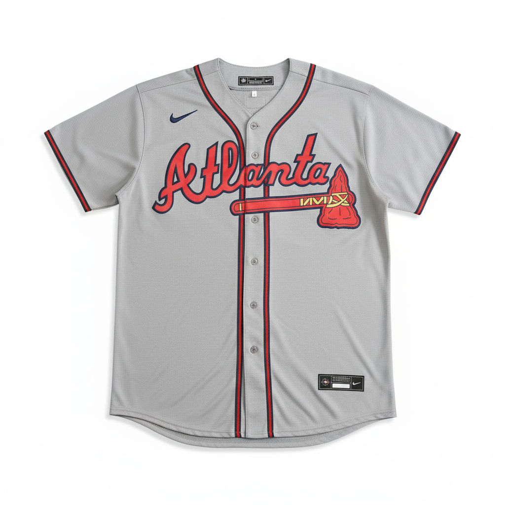 Atlanta Braves Jersey Gris