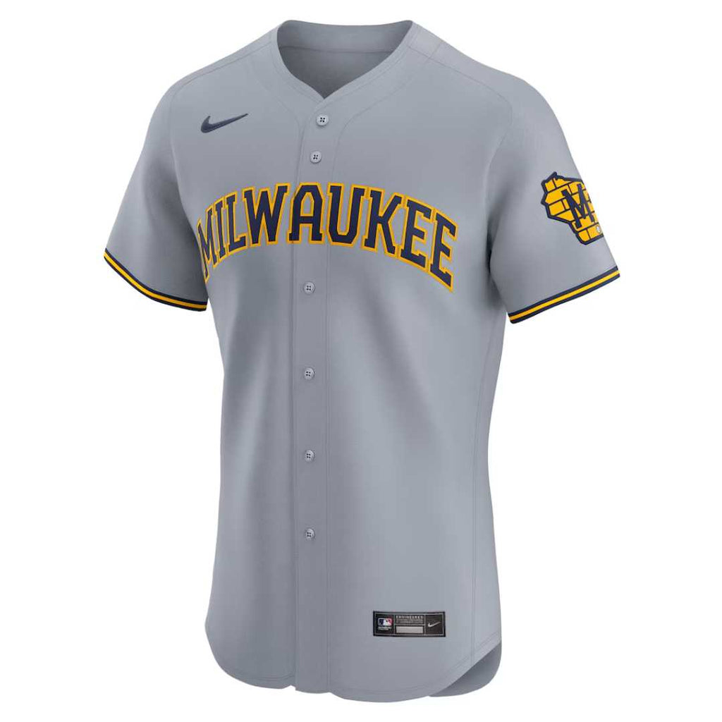 MIL Brewers Jersey Gris