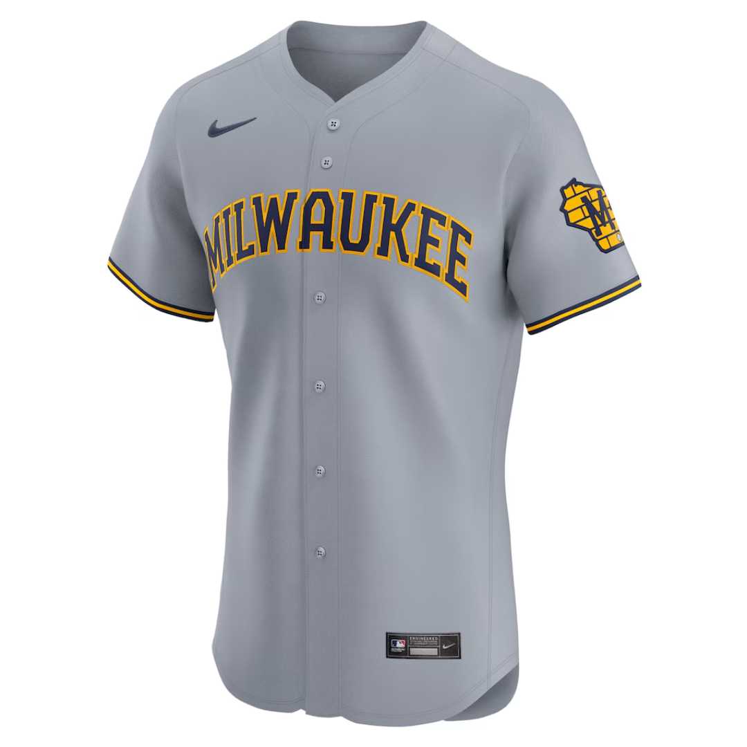 MIL Brewers Jersey Gris